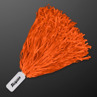 Economy Orange Pom Poms (Non-Light Up) - Domestic Print