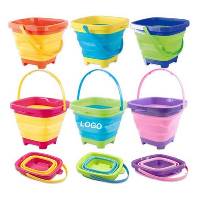 Foldable Sand Bucket Beach Pail for Portable Beach Fun