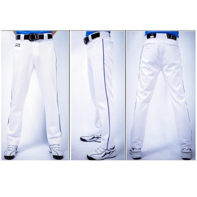 Premium Full Length Solid Color Baseball Pants w/ Piping - Taiwan Needle Eye Mesh - Men, Women, Kids