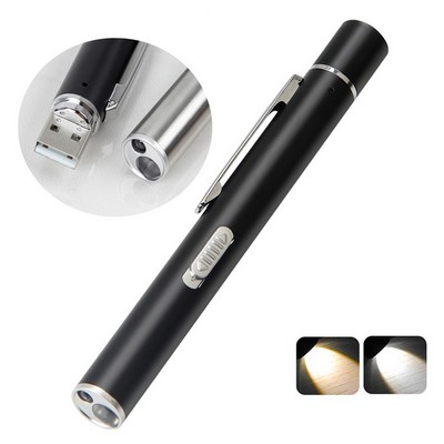 Portable Dual Light Source Medical Pen Flashlight