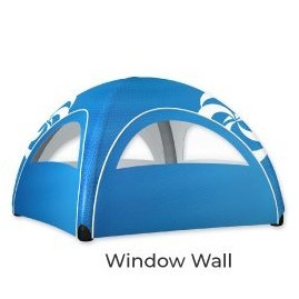 Inflatable tent 13 ft wall 1-sided printing with window