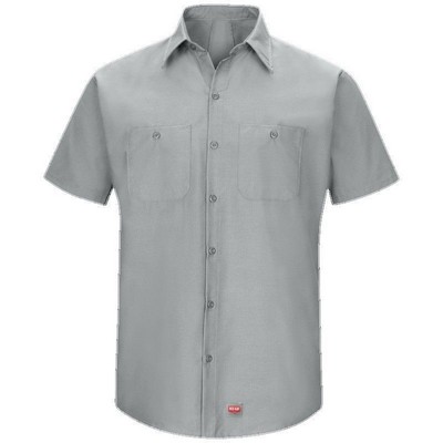 Red Kap® Men's Short Sleeve Work Shirt w/MIMIX™ - Gray