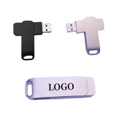 High Speed USB 2.0 Metal Swivel Twister Flash Drive 32GB