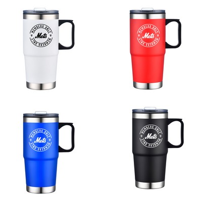 24oz Stainless Steel Travel Mug With Stainless Steel Bottom