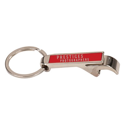 2 1/2" Red Bottle Opener Keychain