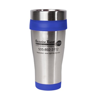 16 oz. Commuter Stainless Steel Travel Mug (1 Color Imprint)