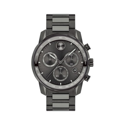 Movado BOLD Verso Gents Ionic Plated Gunmetal Gray Watch