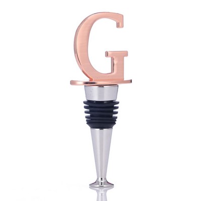 Metal Letter G Shape Reusable Wine Bottle Stoppers