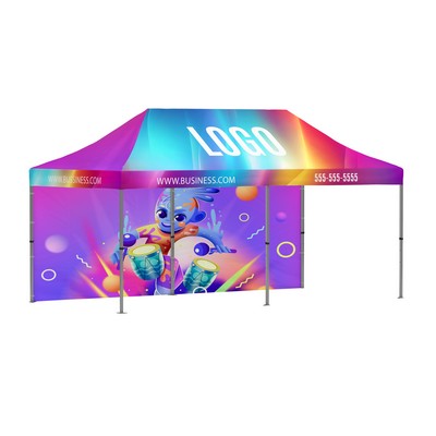 Recycled Pop up tent 20 ft wall 1-sided printing