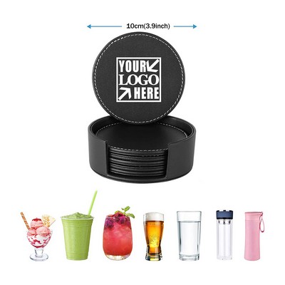 Double Layer Pu Cup Coaster Without Tray