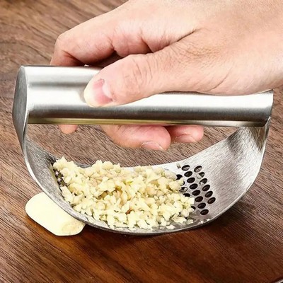 Metal Handle Manual Garlic Press Tool Garlic Masher