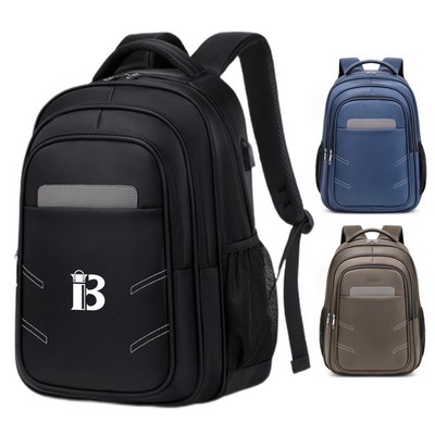 Leisure Oxford Computer Backpack With Usb Charging Port