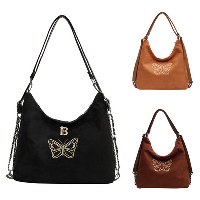 PU Simple multi-purpose butterfly tote bag