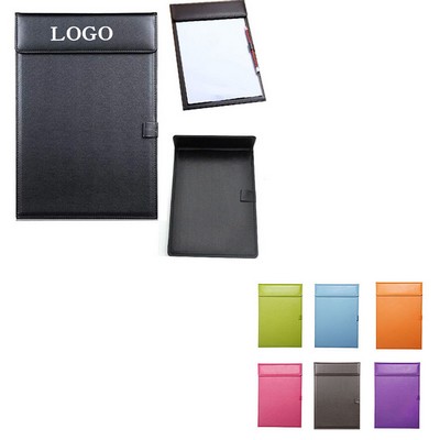 A4 PU Leather Magnetic Clip Padfolio