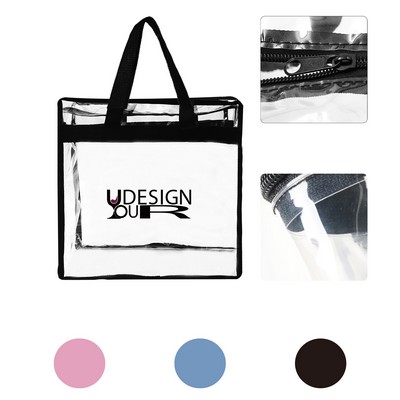 PVC Clear Stadium Tote Bag MOQ 20pcs