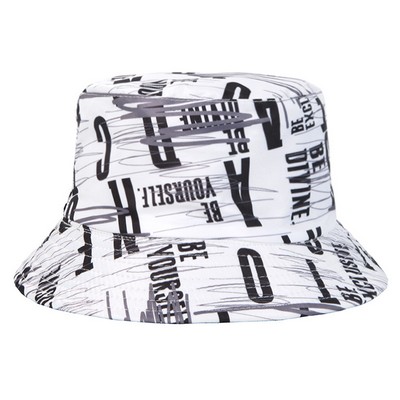 #3 Creative Letter Graffiti Pattern Basin Cap Bucket Hat