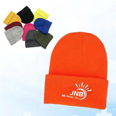 Warm Wool Knit Beanie for Skiing Outdoor Adventure