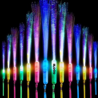 Fiber Optic Glow LED Light Up Wands with Batteries