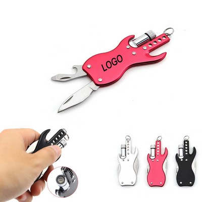 Guitar Shaped Survival Multifunctional Tool With LED light