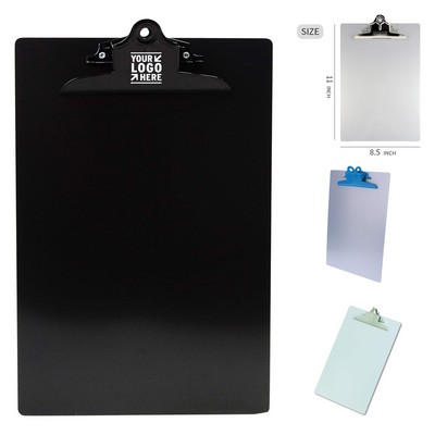 8.5x11 Inch Black Recycled Aluminum Clipboard