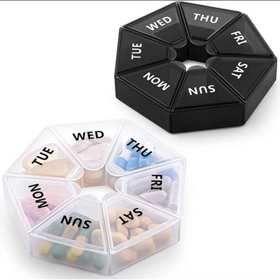 Custom Plastic Portable Travel Weekly Pill Box