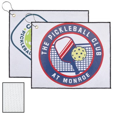 Waffle Weave Golf Towel w/ Full Color Dye Sublimation