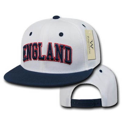 England Snapback Country Cap w/Flat Bill