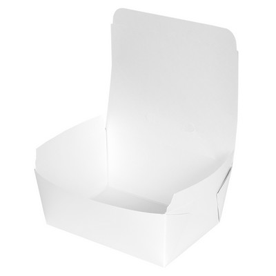 BioPak DINE #4 Vented Paper Takeout Box - White