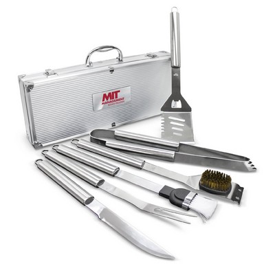 6pc BBQ Grill Set w/ Stainless Steel Tools & Aluminum Case