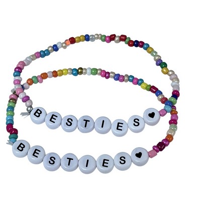 Custom BESTIES Beaded Bracelets Beads Size 4 MM Dia. #16