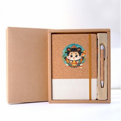 A5 Cork Notebook with Pen Giftset