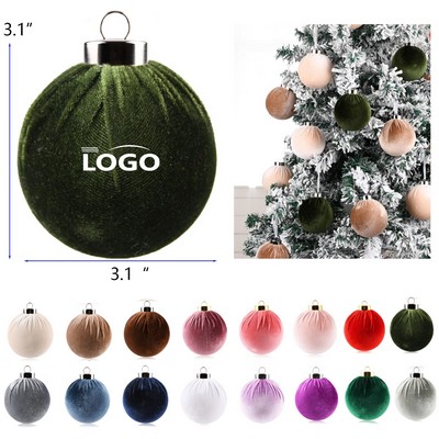 3.15 Inches Velvet Christmas Ornaments Ball