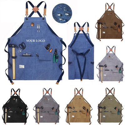 Adjustable Denim Bib Work Apron