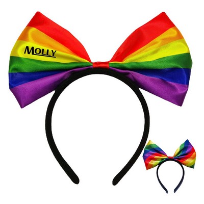 Rainbow Bow Headband