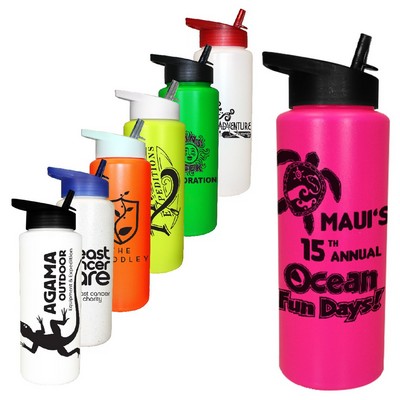 32 oz. Sports Bottle with Straw Cap Lid