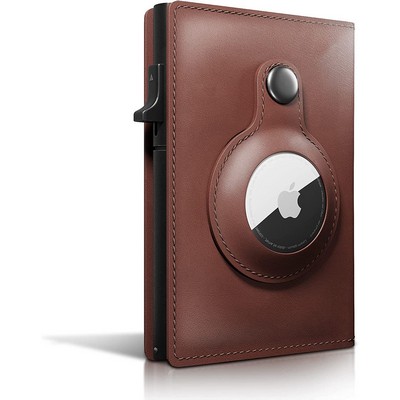 Genuine Leather RFID Wallet w/Card Holder + AIR TAG HOLDER