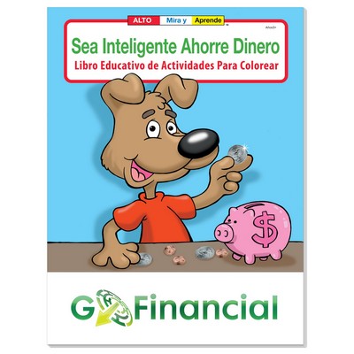 Coloring Book: Be Smart, Save Money (Spanish)