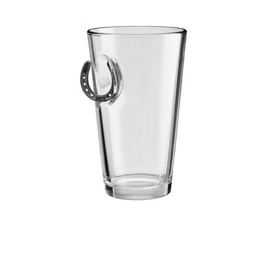 Horseshoe Embedded Pint Glass