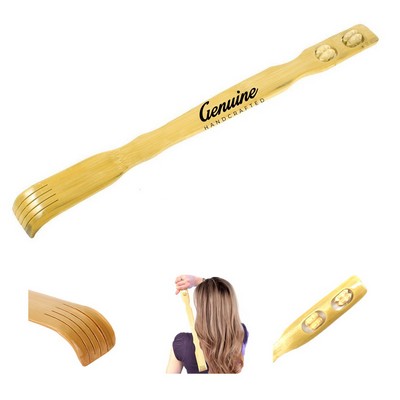 Bamboo Back Scratcher w/ Massage Roller