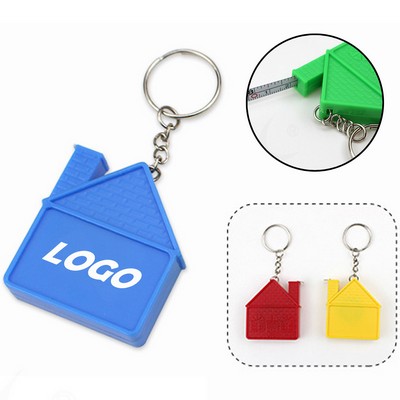 Mini House Shape Measuring Key Chain