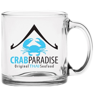 13 Oz. Clear Glass Coffee Mug