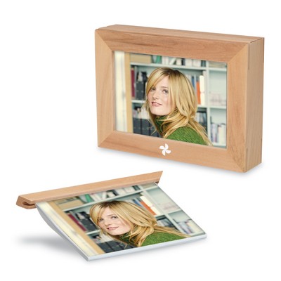 Light Oak Brown Double Sided Photo Frame & Album Box (48 of 4" x 6" Photos)