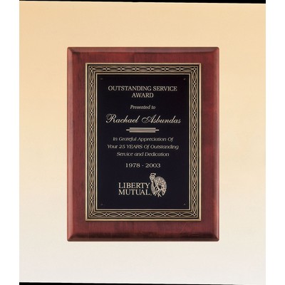 Airflyte Collection Rosewood Plaque w/ Antique Bronze Casting (11"x14")