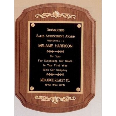 Coventry Series American Walnut Plaque w/ Engraving Plate (9"x 12")