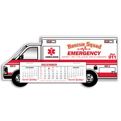 Ambulance Full Color Die-Cut Desk Calendar