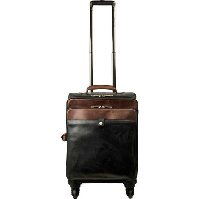 Hand Stained Calf Leather Rolling Luggage