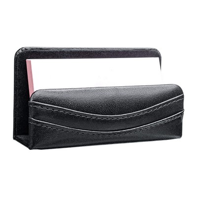 Classic Black Leather Business Card Holder