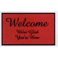 Olefin Standard Design Personalized Carpet (Welcome We're Glad You're Here) (4'x8')