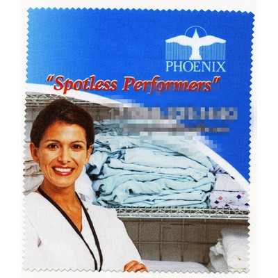 Microfiber Cleaning Cloth - Standard Weight - 1 Sided Print (6"x7")