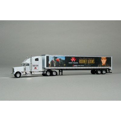 White Freightliner Classic XL w/ 53' Trailer & Single Rear Door 1/64 scale Die Cast